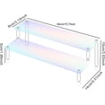 thumbnail image 2 of Yazoeia Acrylic Riser Display Shelf, Perfume Organizer, 2 Tier Display Riser Compatible with Figures, Tiered Display Stand Risers for Decoration And Organizer, 40CM,Round feet CJC912-142829, 2 of 7