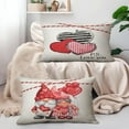thumbnail image 4 of GZHJMY Valentine Red Hugs Love Heart Gnomes Throw Pillow Covers 12 x 20 Inch Love You Happy Wedding Cushion Case Decoration for Valentines Day Sofa Couch Set of 2, 4 of 7