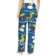 thumbnail image 3 of Fotbe Dinosaur on the Beach Vacation Women's Pajama Pants,Sleepwear Pants,Pj Bottoms Drawstring And Pockets-Medium, 3 of 9