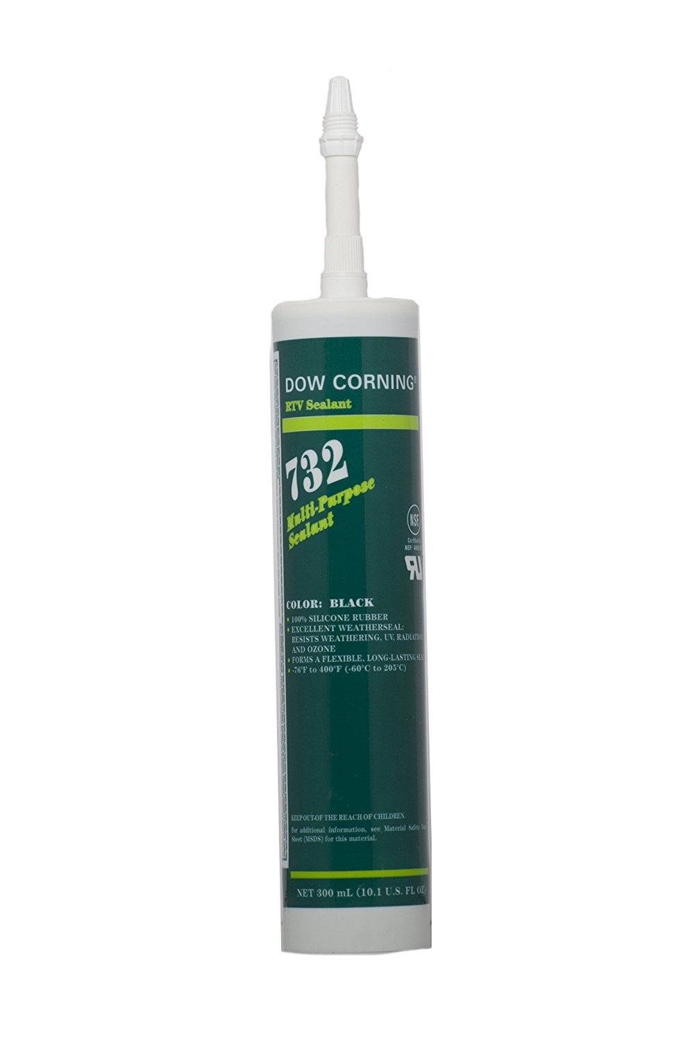 1892011 732 Black MultiPurpose Sealant, 60 to 205 Degree C, 300 mL, Black general purpose 1892011 732 Black MultiPurpose Sealant, 60 to 205 Degree C, 300 mL, Black general purpose