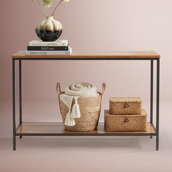 ClickDecor Nolan 2-Tier Console Table Brown