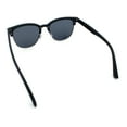 thumbnail image 7 of Classic Half Rim Round Horned High Temple Rectangular Sunglasses Matte Black - Black, 7 of 7