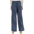 thumbnail image 2 of Max Studio London Womens Cotton Casual Wide Leg Pants, Blue, X-Small, 2 of 2