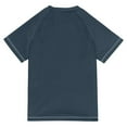 thumbnail image 6 of FORMRS Boys Rash Guard with Short Sleeves UPF 50+ Swim Shirts Sizes 3-12T, Navy Blue Stripes, 6 of 6
