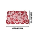thumbnail image 3 of Aodebiao Napperons Cœur Rouges Amour Fête des Mères Tapis de Table Résistant à la Chaleur Lavable Essuyable Napperon pour Anniversaire Mariage Fête Cuisine Salle à Manger Déco Maison, 3 of 6
