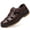 Brown, variant on Men's Breathable Closed Toe Sandals, Adjustable Hook and Loop Walking Shoes with Cushioned Soft Sole, Non-Slip Comfort for Travel, Driving, Work and Everyday Summer Wear
