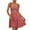 #008 Red-A4, variant on Tianiyouqing Summer Dresses for Women 2025 Spring Adjustable Floral Knee Length Western Midi Dresses Spaghetti Strap Smocked Sleeveless Vacation Swing Dresses Red XS