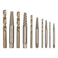 thumbnail image 4 of 10pcs Hss Screw Extractor Kit Cobalt Left Hand Drill Bit Broken Bolts Extractor Tool With Metal Case, 4 of 5