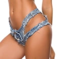 thumbnail image 5 of Aayomet Shorts pour Femmes Mode Jeans Troués Bas Mode Été Shorts Bas Pantalons de Plage (Bleu, m), 5 of 5