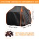 thumbnail image 2 of Cubierta para ATV para Polaris Sportsman 850/XP 1000/X MR Impermeable 4 Ruedas Cubierta Quad Protección Almacenamiento al Aire Libre Sol Lluvia 210D-PU Negro 224x127x131cm/88.2x50x51.6in, 2 of 6