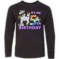 thumbnail image 3 of Inktastic It's My 5th Birthday Unicorn Long Sleeve Youth T-Shirt, 3 of 5