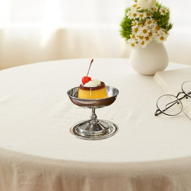 Cuenco para postres de acero inoxidable BLESIY Taza para parfait de frutas 10,5 cm x 8,5 cm