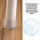 thumbnail image 5 of Billuyoard 4 unids / set tapa de pie de protector de pierna de silla de goma almohadilla de pie de piso de muebles cuadrados, 20x20mm Cubiertas para muebles de jardín Cuadrado 40*40mm Billuyoard HA000976-06, 5 of 6