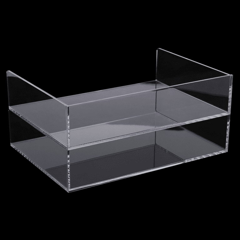  CREHNIL Clear Acrylic Paper Tray Organizer Rack Stackable Mail  Holder File Letter Tray Inbox Sorter Accessories Storage Literature for  Small Desk Organizing (4 Tier) : Office Products
