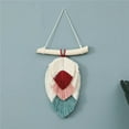 thumbnail image 3 of Tapiz colgante de pared de macramé bohemio, borlas de pared tejidas para sala de , dormitorio, decoración de en hogar 25x30cm Gloria Macramé Tela decorativa, 3 of 9