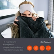 Layla Weighted Blanket with Fleecy Top Layer | 300 Thread-Count | Warm Breathable Fleece Top Layer | Even Weight Distribution | 100% Cotton Bottom Layer | (15 lbs)