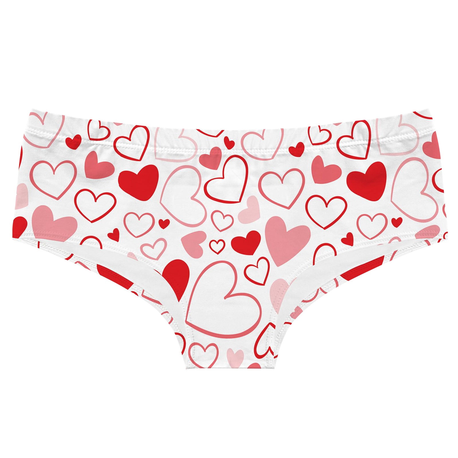 haxmnou heart printed valentine's day womenâ€™s boxer brief shorts underwear,  super soft, seamless comfort for all day wear m m 