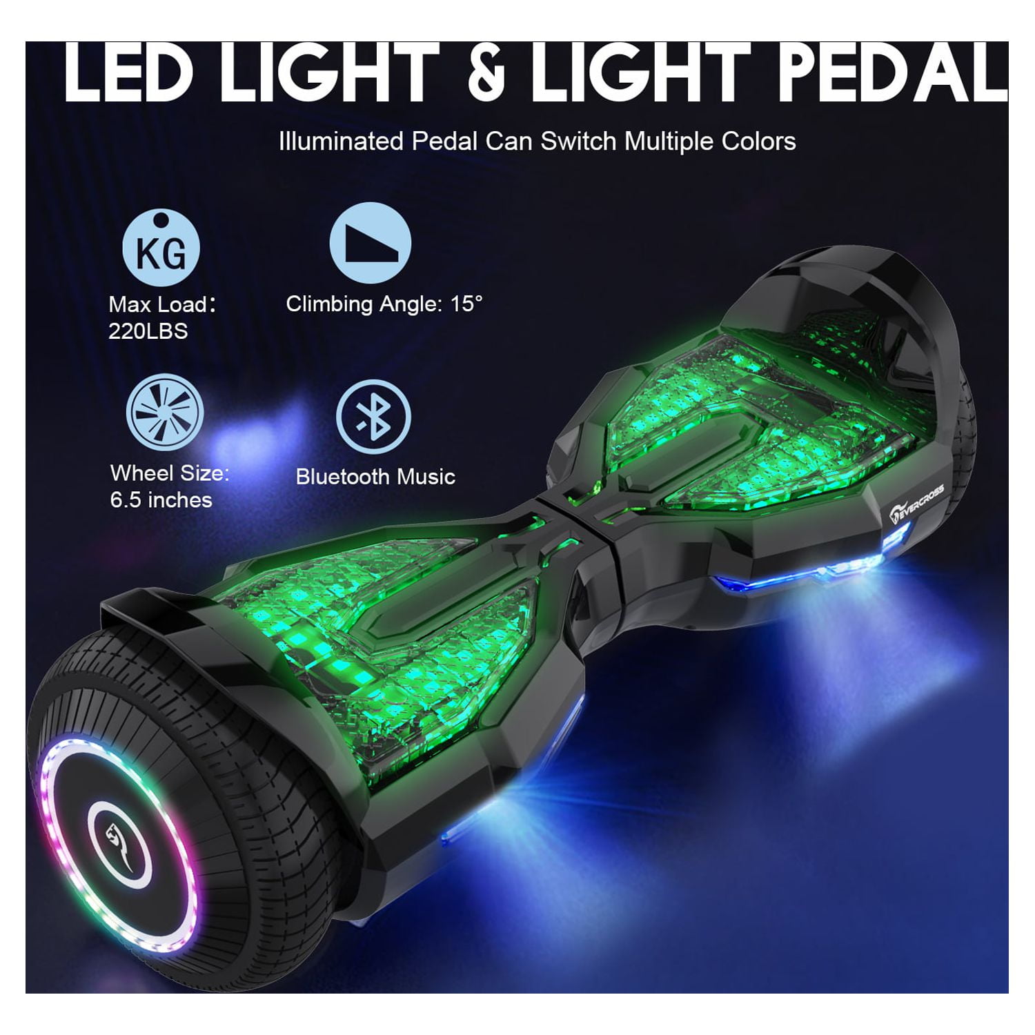 EVERCROSS Hoverboard 6.5 Hover Board with Seat Attachment Self
