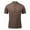Coffee, variant on VSSSJ Mens Shirt Super Button Up Short Sleeve Stand Collar Tops Casual Breathable Solid Summer Sports Shirts for Men Coffee XXXL