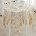 thumbnail image 4 of Lace Polyester Round Tablecloth Embroidery Round Table Cloths for Party Wedding Kitchen Dining Home Decorations, 4 of 9