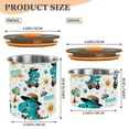 thumbnail image 3 of Dinosaur Driver Dino Airtight Coffee Bean Canister 30oz Food Storage Containers with Lids For Gournd, Tea, Sugar, Flour, Rice, Cereal, Candy Cookie Jar, 3 of 8