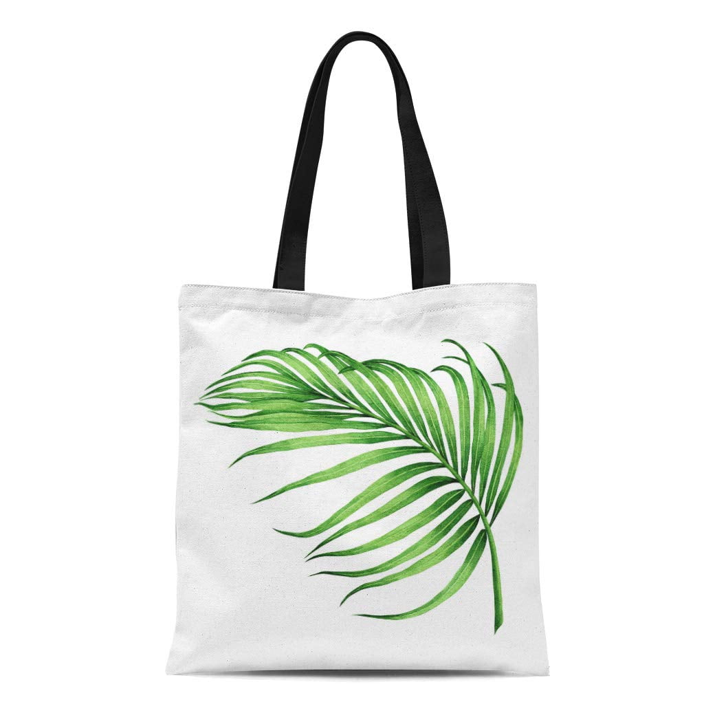 green canvas tote bag