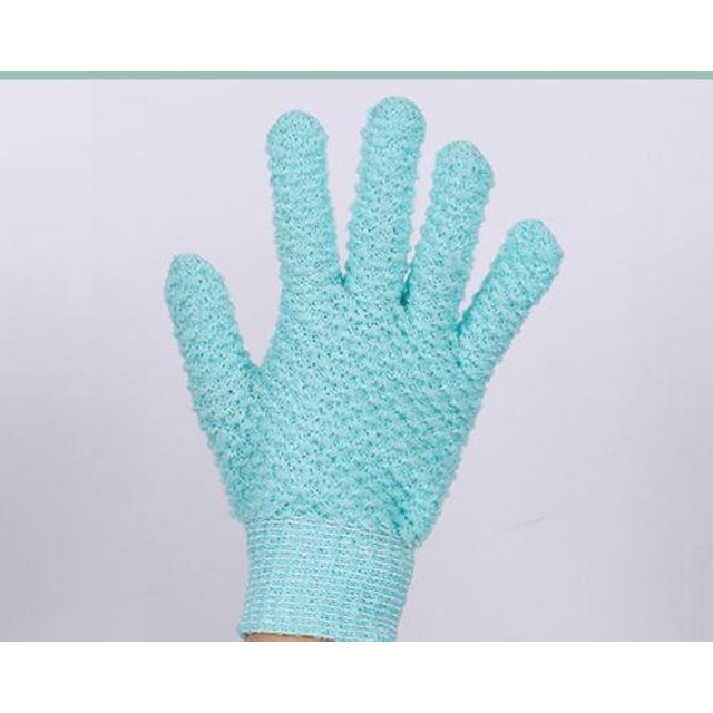 1 pieza de guantes exfoliantes, esponja de baño, removedor de piel muerta, cepillo de ducha para baño, masajeador, exfoliante, baño mágico