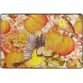 thumbnail image 3 of FREEAM Holiday Area Rug 2'x3', Thanksgiving Pumpkins Birds Flowers Watercolor Painting Polyester Area Rug Mat for Living Dining Dorm Room Bedroom Home Decorative, 3 of 5