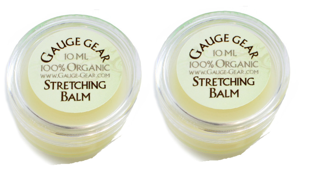 2 Pack Gauge Gear Vegan Organic Ear Stretching Balm Cream Lube Plugs