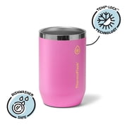 ThermoFlask 12 oz Standard Size 2-in-1 Insulated Can Cooler and Cup, Durable Stainless Steel, Non-Slip Base, Dishwasher Safe, Shocking Pink