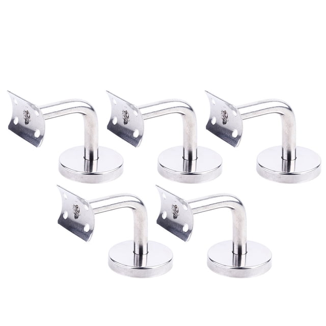 MasteelfCA 5Pcs Stainless Steel Wall Holder Handrail Wall Mounted Brackets Supports (without Screw)