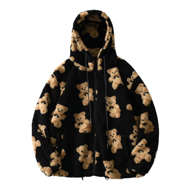 Qertyioot Hauts pour Femmes Mode Décontractée Fermeture Éclair Hiver Manches Longues en Peluche