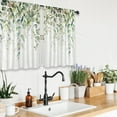 thumbnail image 3 of Short Curtains 24 Inch Length for Small Windows 2 Panel Sage Green Eucalyptus Leaves Plants Botanical Kitchen Curtains Rod Pocket Bedroom Living Room Treatment Fabric 2 Panels 26Wx24H Inch, 3 of 5