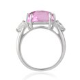 thumbnail image 2 of Gemistry Sterling Silver 7.87ct Pink Kunzite Doublet & White Topaz Women's Ring, 2 of 5