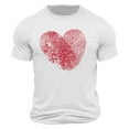 thumbnail image 4 of PNTUTB Men's Valentine's Day Themed Fashion Prints Crew Neck Casual Loose Comfortable Short Sleeve T-shirt, 4 of 5