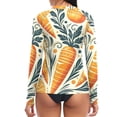 thumbnail image 2 of joogoo Womens UPF 50+ Rash Guard Carrots Long Sleeve UV Protection Sun Shirts Tops XL, 2 of 7