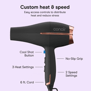INFINITI PRO CONAIR Full Body & Shine Pro Dryer, Titanium Technology, Diffuser and Concentrator