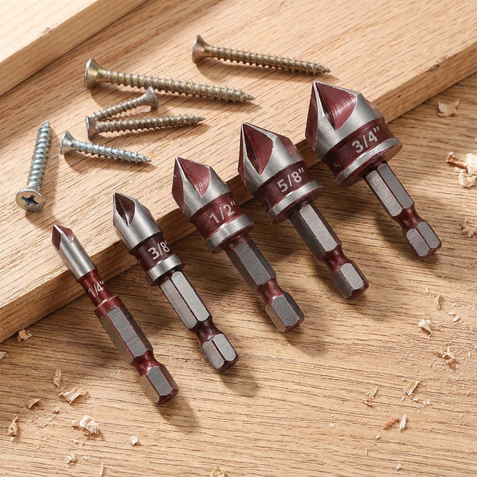 Lunxisen 2 Pcs High Carbon Steel Drill Bit Set Professional Precision for Woodworking Metalworking Durable Tools