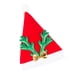 thumbnail image 2 of Sombrero de Papá Noel de dibujos animados, accesorios cómodos, tocado con lazo, decoración, sombrero de asta para Verde, 2 of 6