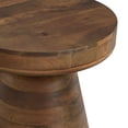 thumbnail image 6 of Simpli Home Robbie SOLID MANGO WOOD 16 inch Wide Round Contemporary Rustic Accent Table in Walnut Brown, Fully Assembled, 6 of 9