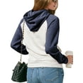 thumbnail image 3 of Doublju Women's Long Sleeve Lightweight Pullover Raglan Hoodie Sweatshirts, 3 of 4