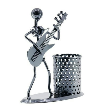 

Creative Desktop Decoration Music Man Shaped Brush Pot Metal Pen Holder Delicate Crafts (C74 Electric Guitar)