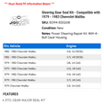 thumbnail image 2 of Steering Gear Seal Kit - Compatible with 1979 - 1983 Chevy Malibu 1980 1981 1982, 2 of 2