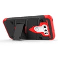 thumbnail image 5 of Zizo BOLT Series compatible with LG V30 Case Military Grade Drop Tested with Tempered Glass Screen Protector, Holster LG V35 ThinQ Case BLACK RED, 5 of 9