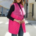 thumbnail image 4 of successthop Fleece Vest for Women Hot Pink Tank Jacket without Hood Plain Warm Coats Hip Length Thermal Outwear Fuzzy Sleeveless Winter Clothes Collar Jacket Soft Comfy Top, 4 of 8