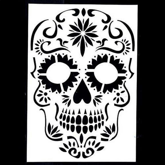 DIY Decorative Stencil Template for Painting on Walls Furniture Crafts (Skull1)
