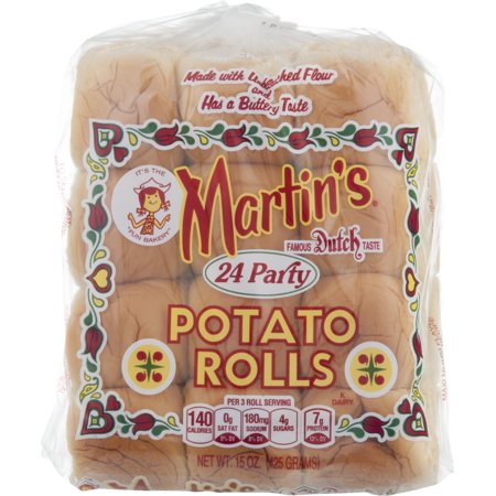 Hawaiian Sweet Rolls - Martin's Party Potato Rolls- 24 pk 15 oz (2 bags)