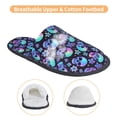 thumbnail image 3 of Slippers for Women, Skull flower tie dye Womens Slippers Fuzzy Winter House Shoes, Soft Anti-Skid Slippers Indoor and Outdoor, 3 of 5