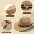 thumbnail image 4 of Vintage Styles Rodeos Hat With Waistbelt And Matching Western Themed Costume Jewelry Set, 4 of 8