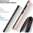 thumbnail image 3 of LAICAIW Samsung S23 Case, Galaxy S23 Case Wallet Cover Credit Card IDs Cash Holder Shell Sliding Pocket Dual Layer Hard PC Soft Rubber Bumper Phone Cases for Samsung Galaxy S23 5G 6.1'' 2023 Rose Go, 3 of 7